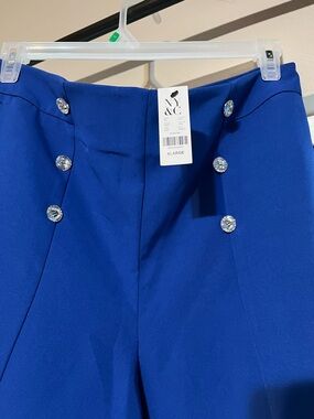 NWT XL New York & company High Waisted Blue Pants with Bling